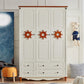 Coastal gemanipuleerde houten armoire voor slaapkamer matte afwerking kast met scharnierende deur