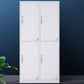 White Steel Wardrobe Cabinet Contemporary Style Wardrobe Armoire