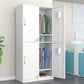 White Steel Wardrobe Cabinet Contemporary Style Wardrobe Armoire