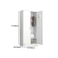 White Steel Wardrobe Cabinet Contemporary Style Wardrobe Armoire