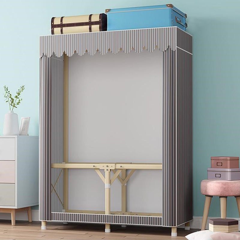 Guardaroba pieghevole contemporaneo armadio in acciaio oro in acciaio