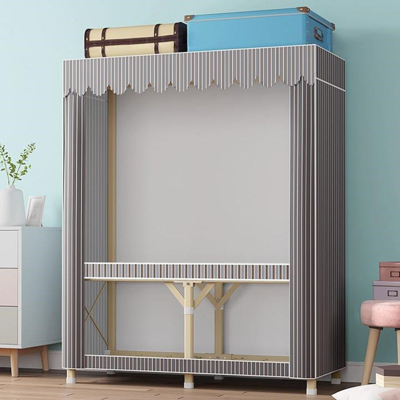 Guardaroba pieghevole contemporaneo armadio in acciaio oro in acciaio