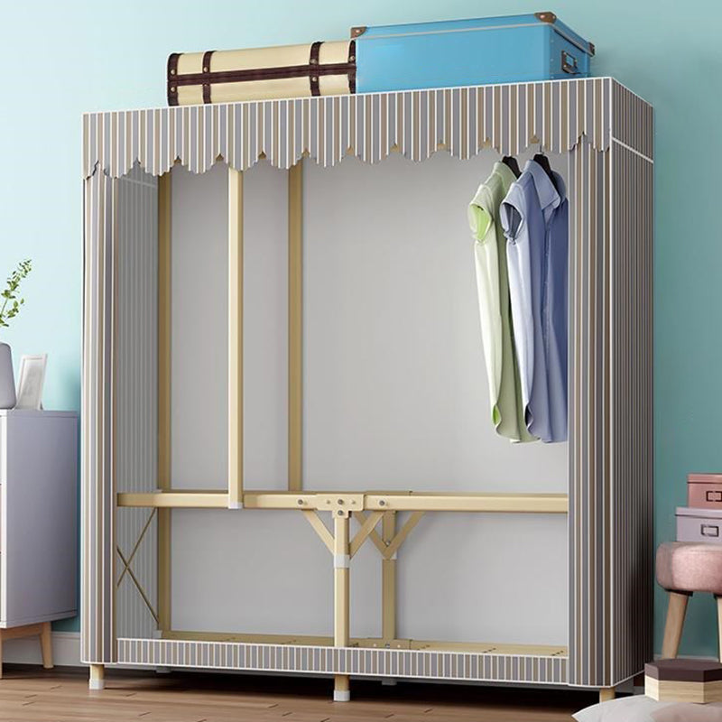 Guardaroba pieghevole contemporaneo armadio in acciaio oro in acciaio