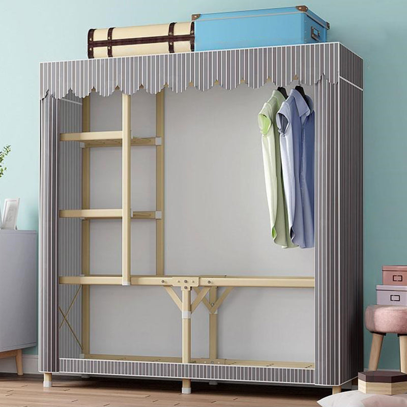 Guardaroba pieghevole contemporaneo armadio in acciaio oro in acciaio