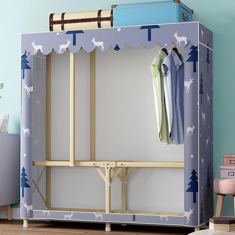 Guardaroba pieghevole contemporaneo armadio in acciaio oro in acciaio