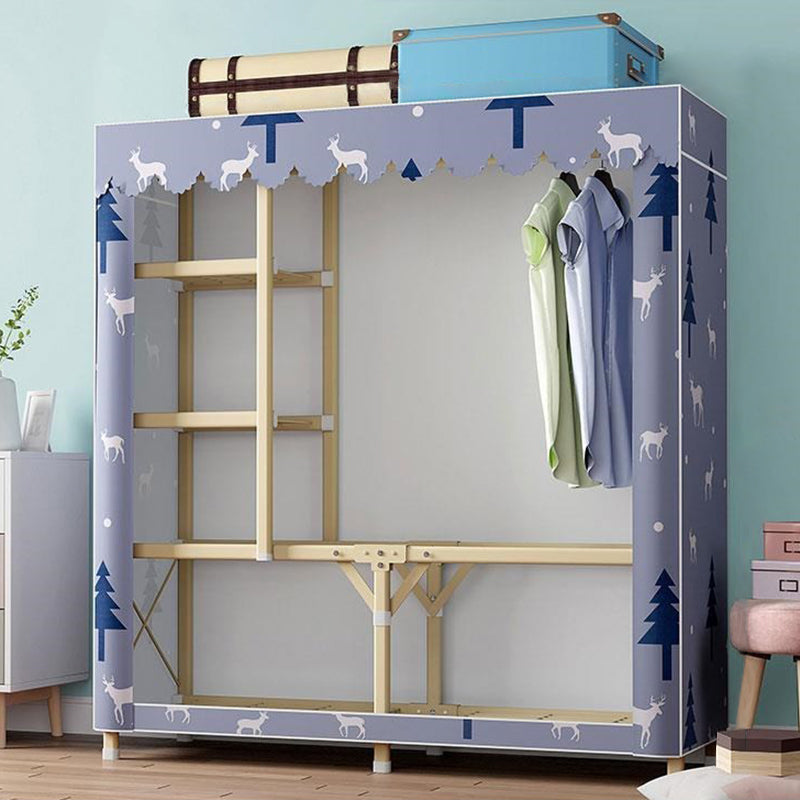 Guardaroba pieghevole contemporaneo armadio in acciaio oro in acciaio