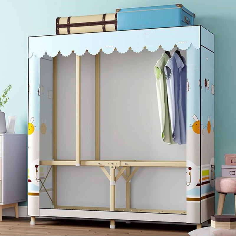 Guardaroba pieghevole contemporaneo armadio in acciaio oro in acciaio