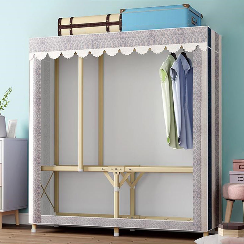 Guardaroba pieghevole contemporaneo armadio in acciaio oro in acciaio