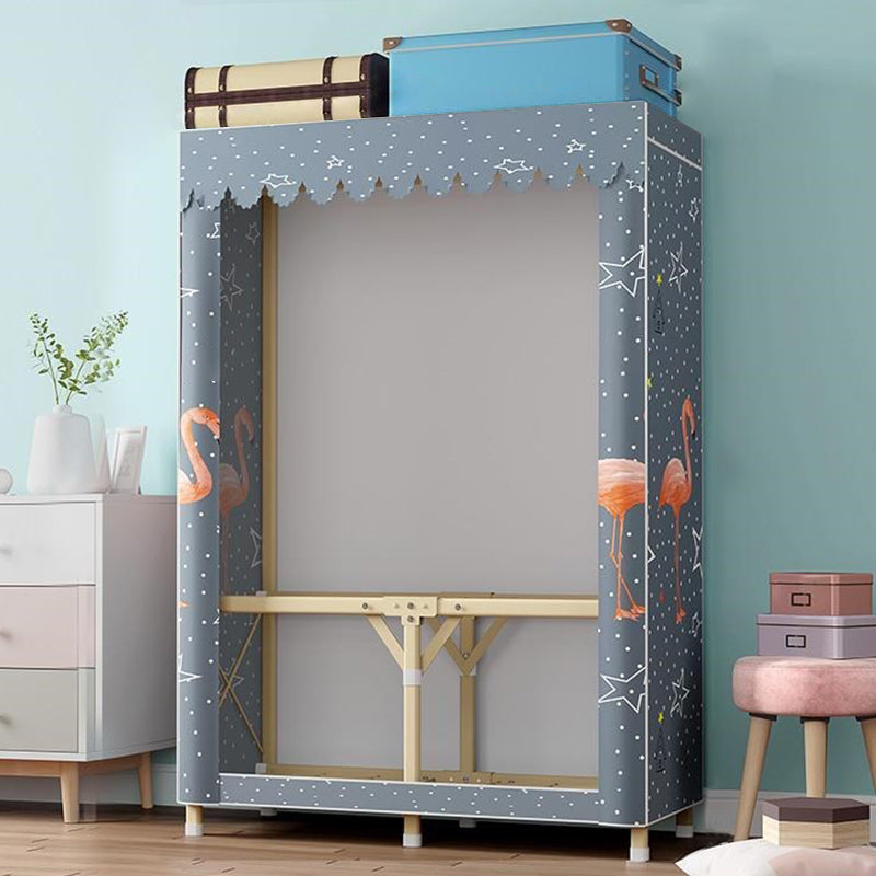 Guardaroba pieghevole contemporaneo armadio in acciaio oro in acciaio