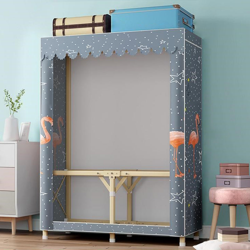 Guardaroba pieghevole contemporaneo armadio in acciaio oro in acciaio