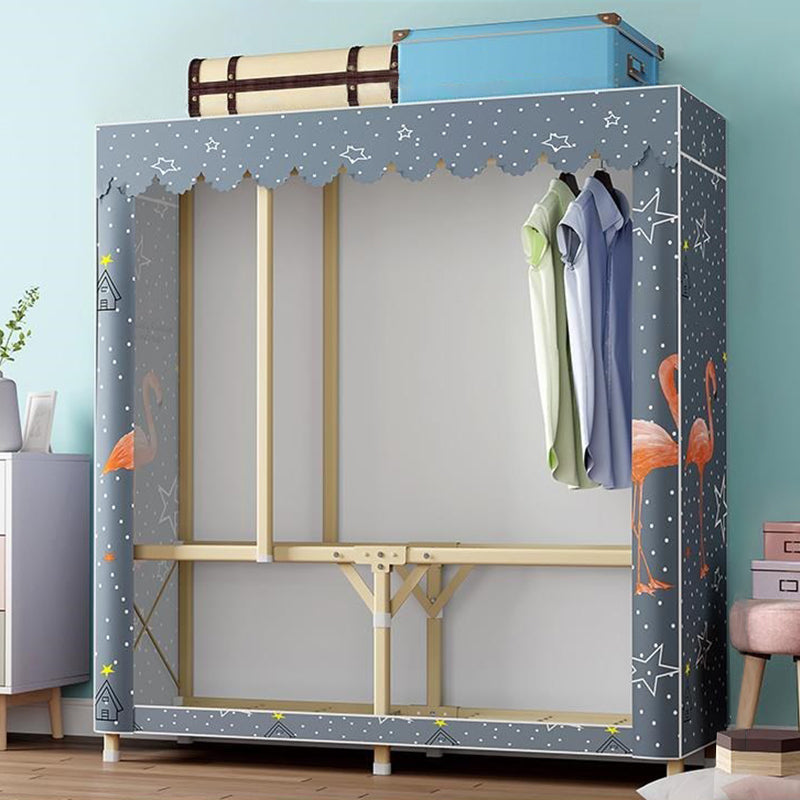 Guardaroba pieghevole contemporaneo armadio in acciaio oro in acciaio