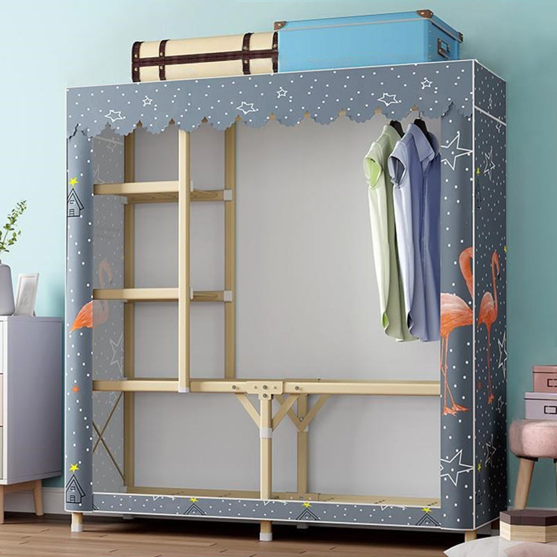 Guardaroba pieghevole contemporaneo armadio in acciaio oro in acciaio