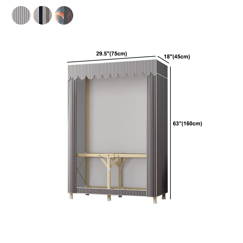 Guardaroba pieghevole contemporaneo armadio in acciaio oro in acciaio