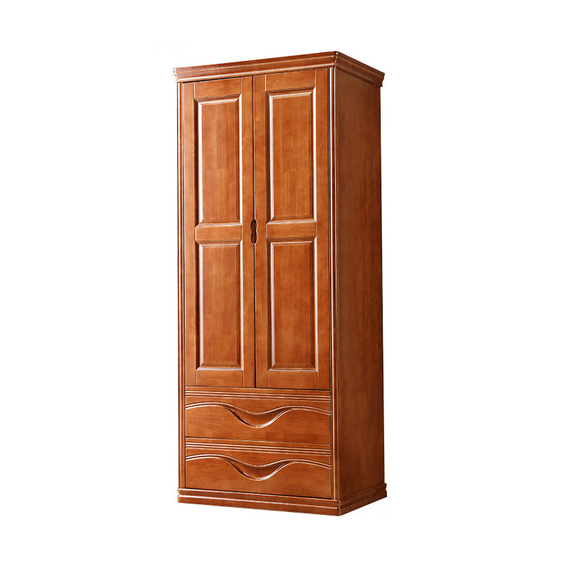Traditionele garderobe armoire massief houten garderobe kast met planken