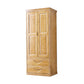 Traditionele garderobe armoire massief houten garderobe kast met planken