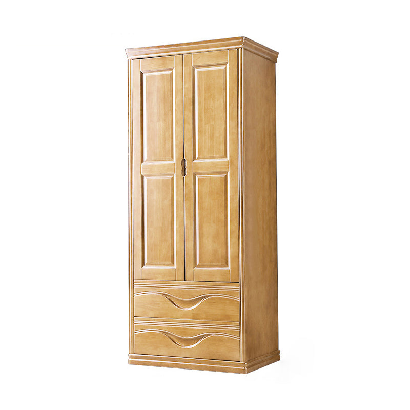 Traditionele garderobe armoire massief houten garderobe kast met planken