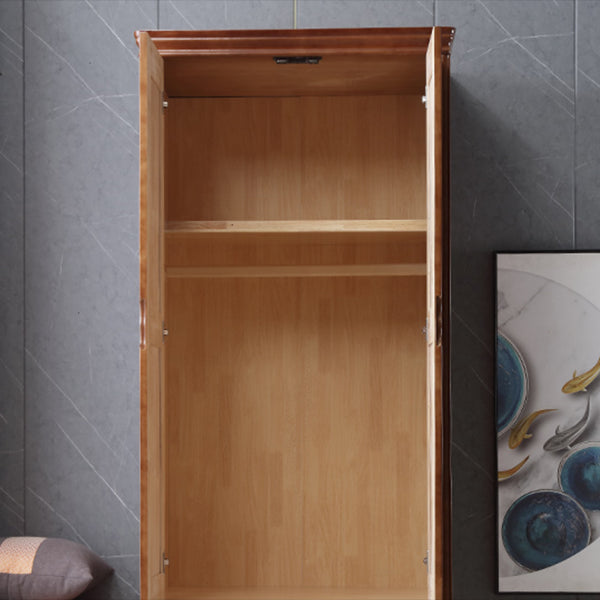 Traditionele garderobe armoire massief houten garderobe kast met planken