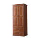Traditionele garderobe armoire massief houten garderobe kast met planken