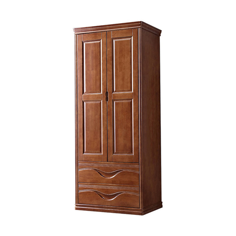 Traditionele garderobe armoire massief houten garderobe kast met planken