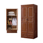 Traditionele garderobe armoire massief houten garderobe kast met planken