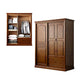 Traditionele garderobe armoire massief houten garderobe kast met planken