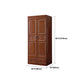 Traditionele garderobe armoire massief houten garderobe kast met planken