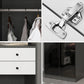 Black Glass Wardrobe Armoire Modern Style Wardrobe for Bedroom