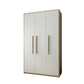 Contemporary White Storage Cabinet for Bedroom Manufactured Wood Hinged Door Cabinet