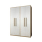 Contemporary White Storage Cabinet for Bedroom Manufactured Wood Hinged Door Cabinet