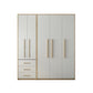 Contemporary White Storage Cabinet for Bedroom Manufactured Wood Hinged Door Cabinet
