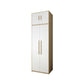 Contemporary White Storage Cabinet for Bedroom Manufactured Wood Hinged Door Cabinet