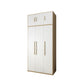 Contemporary White Storage Cabinet for Bedroom Manufactured Wood Hinged Door Cabinet