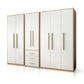 Contemporary White Storage Cabinet for Bedroom Manufactured Wood Hinged Door Cabinet