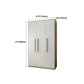 Contemporary White Storage Cabinet for Bedroom Manufactured Wood Hinged Door Cabinet