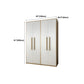 Contemporary White Storage Cabinet for Bedroom Manufactured Wood Hinged Door Cabinet