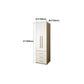 Contemporary White Storage Cabinet for Bedroom Manufactured Wood Hinged Door Cabinet