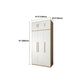 Contemporary White Storage Cabinet for Bedroom Manufactured Wood Hinged Door Cabinet