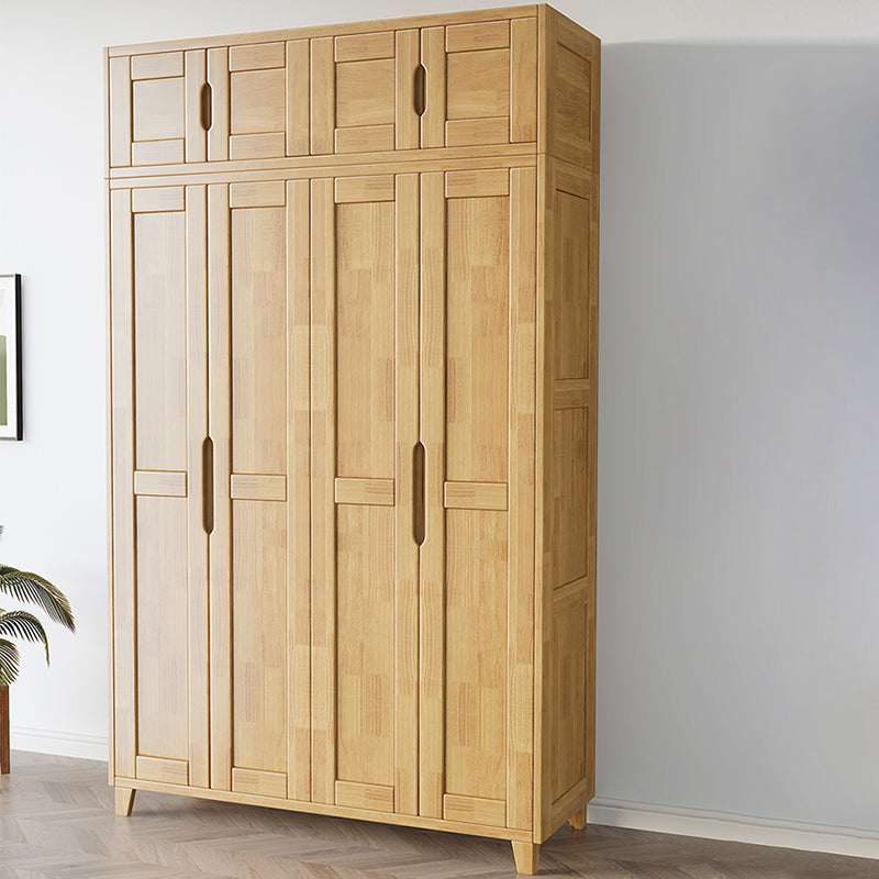 Light Wood Finish Wardrobe Armoire Traditional Wardrobe Cabinet Clearhalo 'Armoires & Wardrobes' 'armoires_wardrobes' 'Bedroom Furniture' 'furn' 'furn_armoires_wardrobes' 'Furniture' 5686242