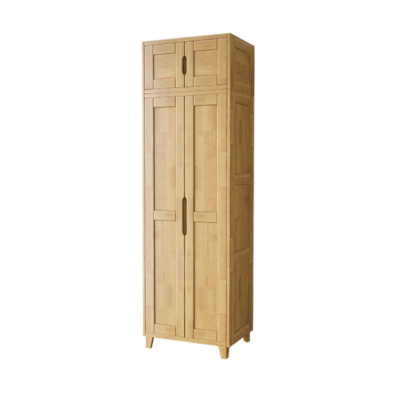 Light Wood Finish Wardrobe Armoire Traditional Wardrobe Cabinet Clearhalo 'Armoires & Wardrobes' 'armoires_wardrobes' 'Bedroom Furniture' 'furn' 'furn_armoires_wardrobes' 'Furniture' 5686246