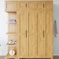 Light Wood Finish Wardrobe Armoire Traditional Wardrobe Cabinet Clearhalo 'Armoires & Wardrobes' 'armoires_wardrobes' 'Bedroom Furniture' 'furn' 'furn_armoires_wardrobes' 'Furniture' 5686256