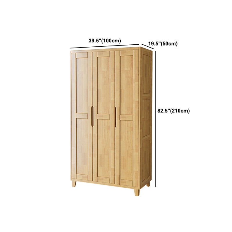 Light Wood Finish Wardrobe Armoire Traditional Wardrobe Cabinet Clearhalo 'Armoires & Wardrobes' 'armoires_wardrobes' 'Bedroom Furniture' 'furn' 'furn_armoires_wardrobes' 'Furniture' 5686258