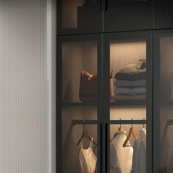 Armadio di armadio nero armadio per armadio per la casa contemporanea