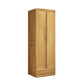 Rubberwood Wardrobe Cabinet With Drawer Traditional Wardrobe Closet 30"L x 24"W x 86"H Wood Clearhalo 'Armoires & Wardrobes' 'armoires_wardrobes' 'Bedroom Furniture' 'furn' 'furn_armoires_wardrobes' 'Furniture' 5686289