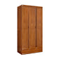 Rubberwood Wardrobe Cabinet With Drawer Traditional Wardrobe Closet 46"L x 24"W x 86"H Brown Clearhalo 'Armoires & Wardrobes' 'armoires_wardrobes' 'Bedroom Furniture' 'furn' 'furn_armoires_wardrobes' 'Furniture' 5686293