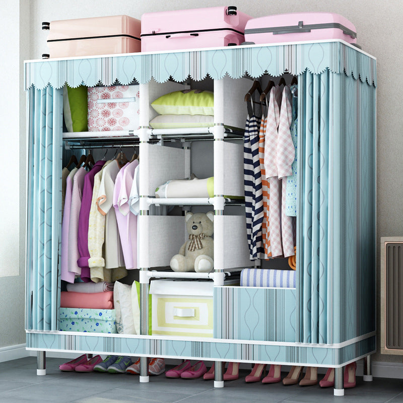 Guardaroba per la casa contemporanea armadio in acciaio in acciaio con scaffali