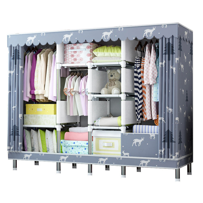 Guardaroba per la casa contemporanea armadio in acciaio in acciaio con scaffali