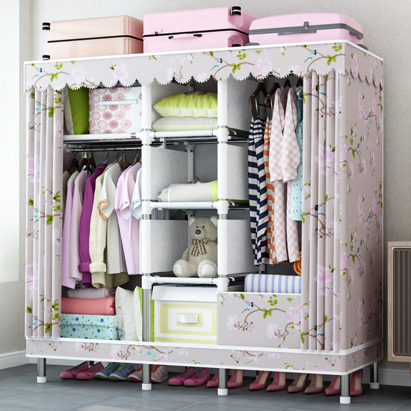 Guardaroba per la casa contemporanea armadio in acciaio in acciaio con scaffali