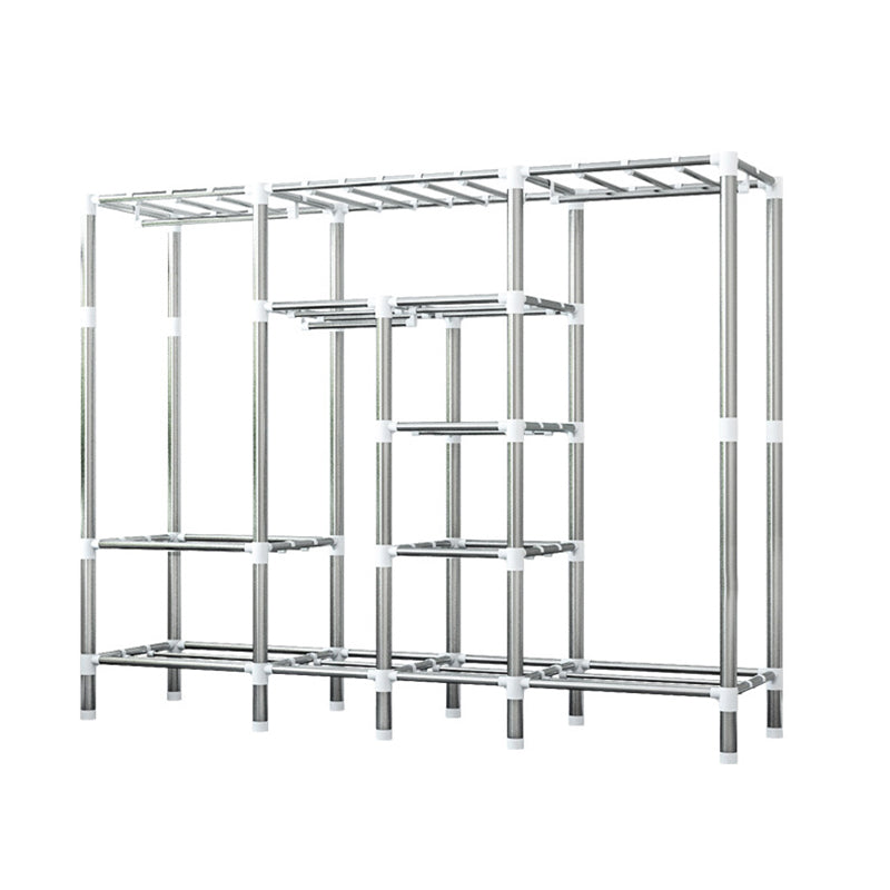 Guardaroba per la casa contemporanea armadio in acciaio in acciaio con scaffali