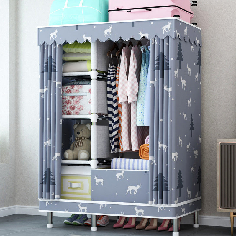 Guardaroba per la casa contemporanea armadio in acciaio in acciaio con scaffali