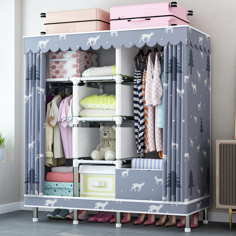 Guardaroba per la casa contemporanea armadio in acciaio in acciaio con scaffali